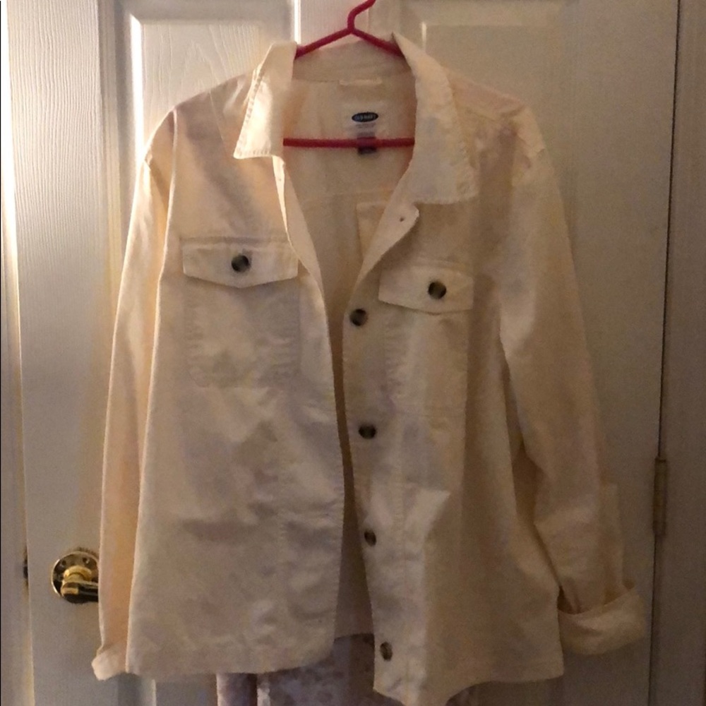 Cream button jacket